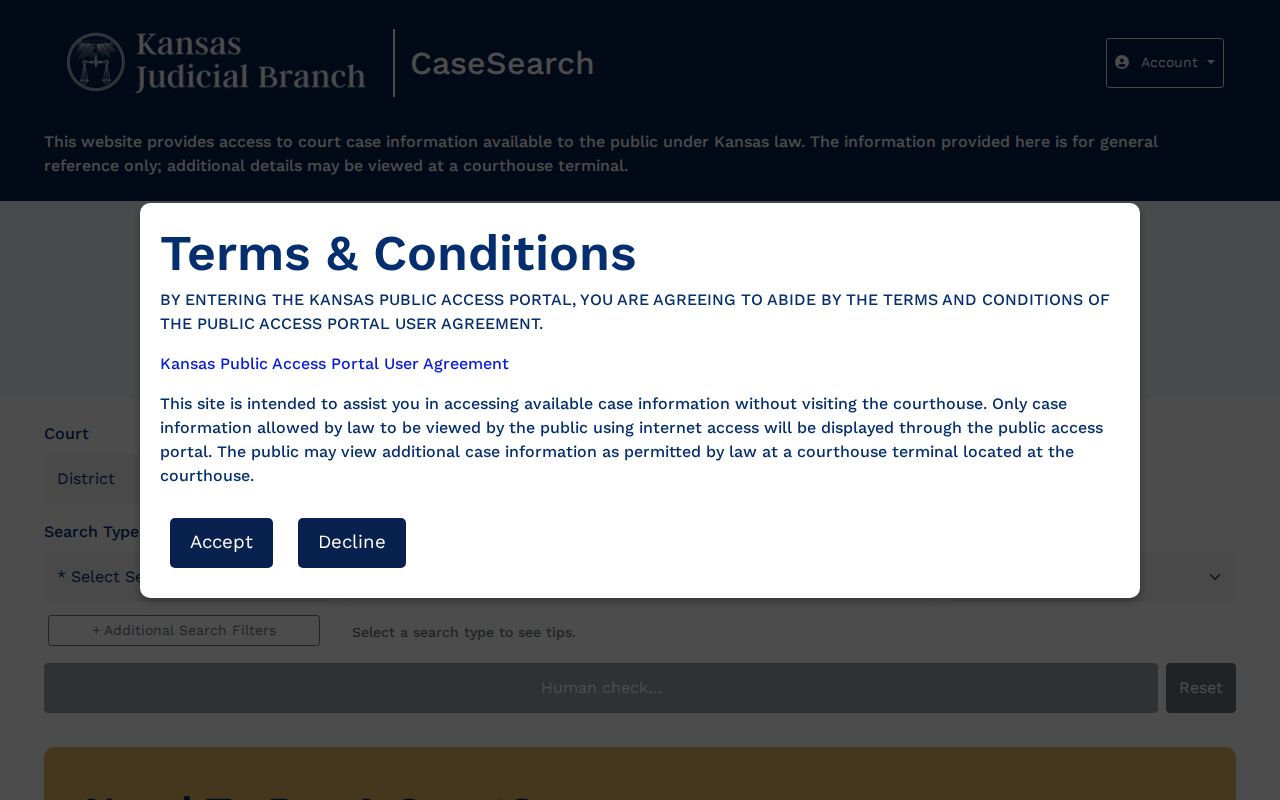 Graham County case search current Kansas application