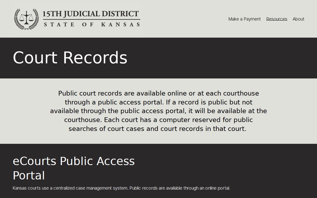 District court records guidance relevant to Graham County civil docket requests