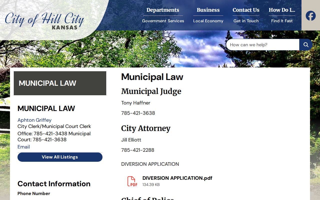 Official Hill City law and municipal diversion information